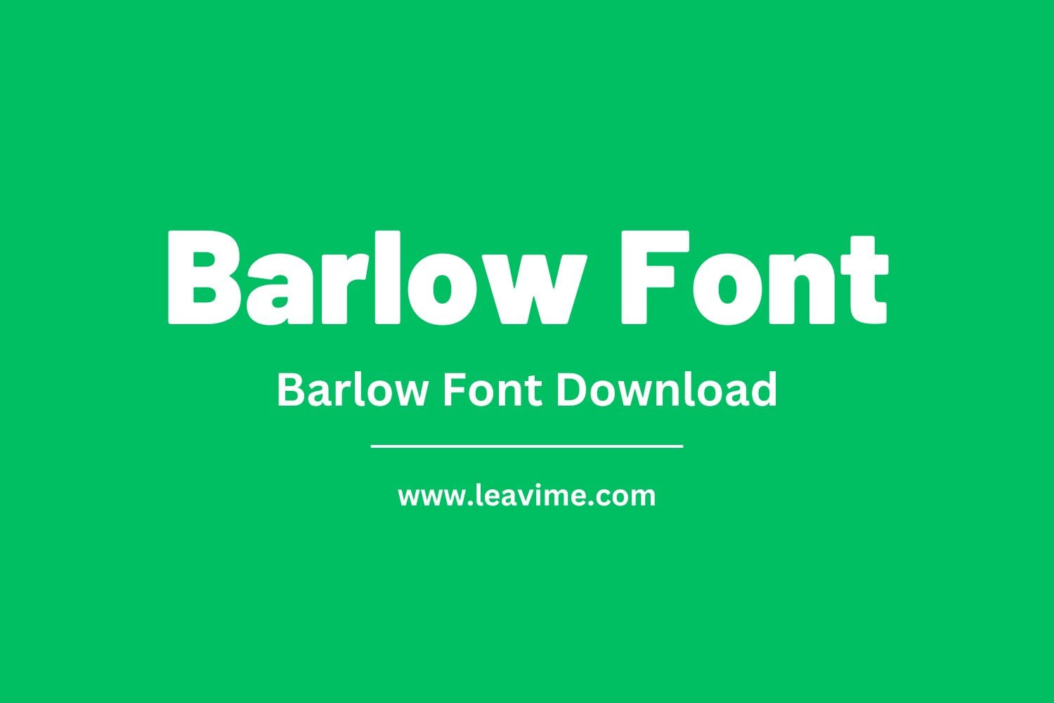 Barlow Font