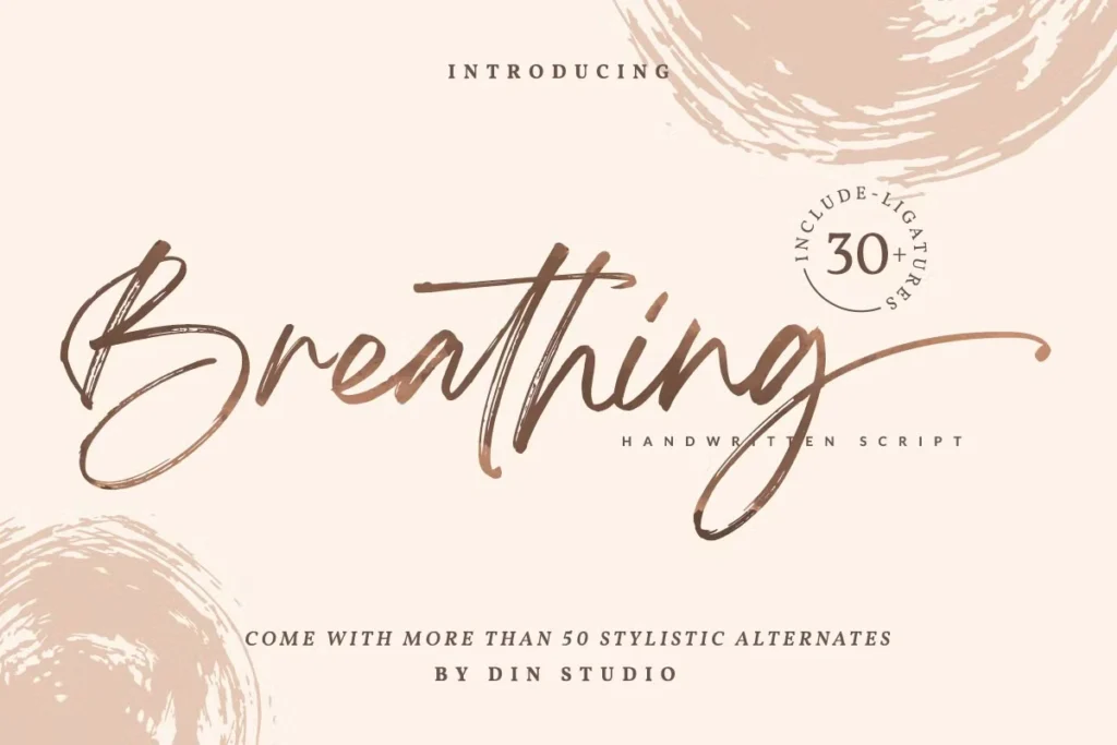 Breathing Brush Font