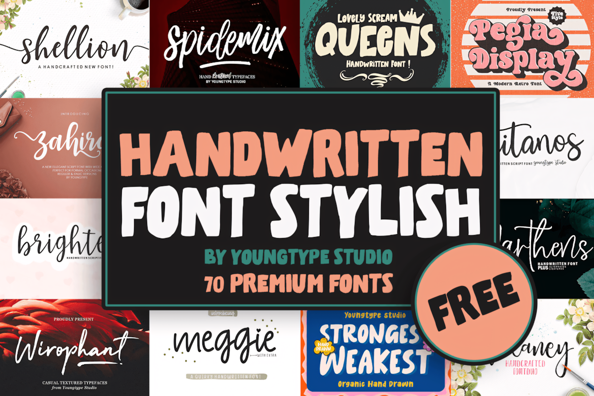 Handwritten Stylish Font Bundle