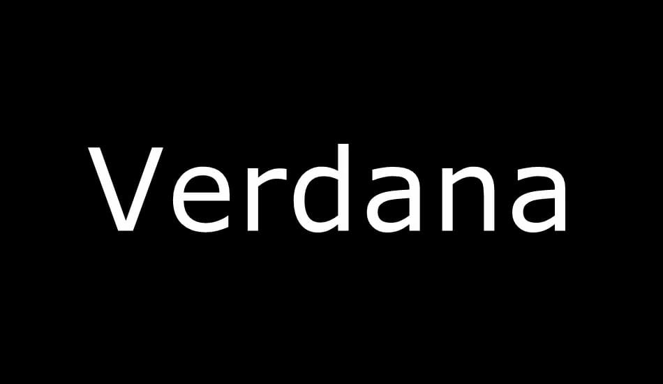 Verdana Font
