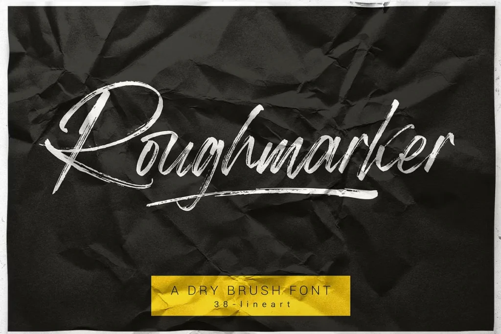 Roughmarker Brush Font