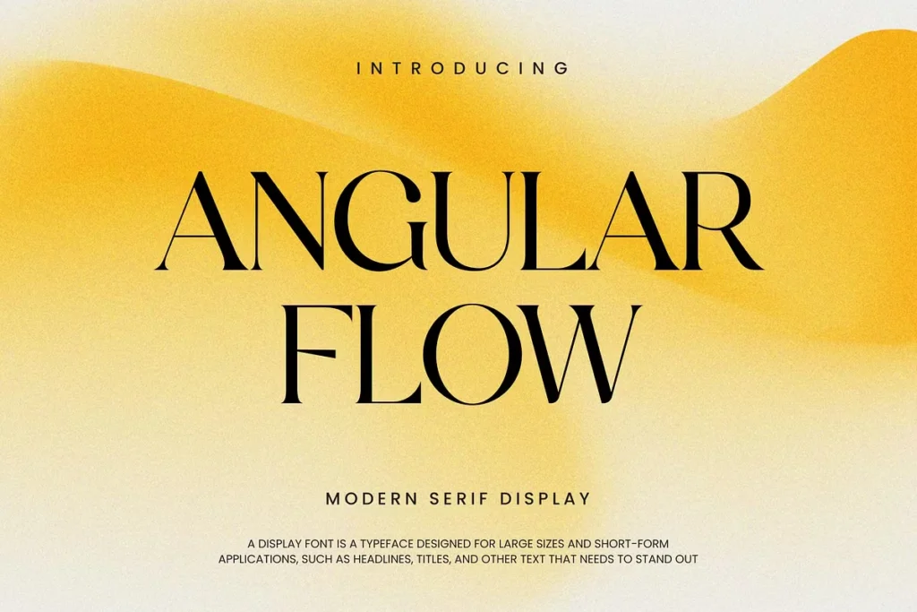 Angular Flow Font