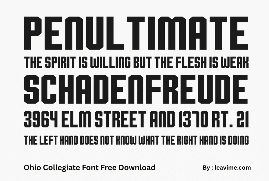 Ohio Collegiate Font