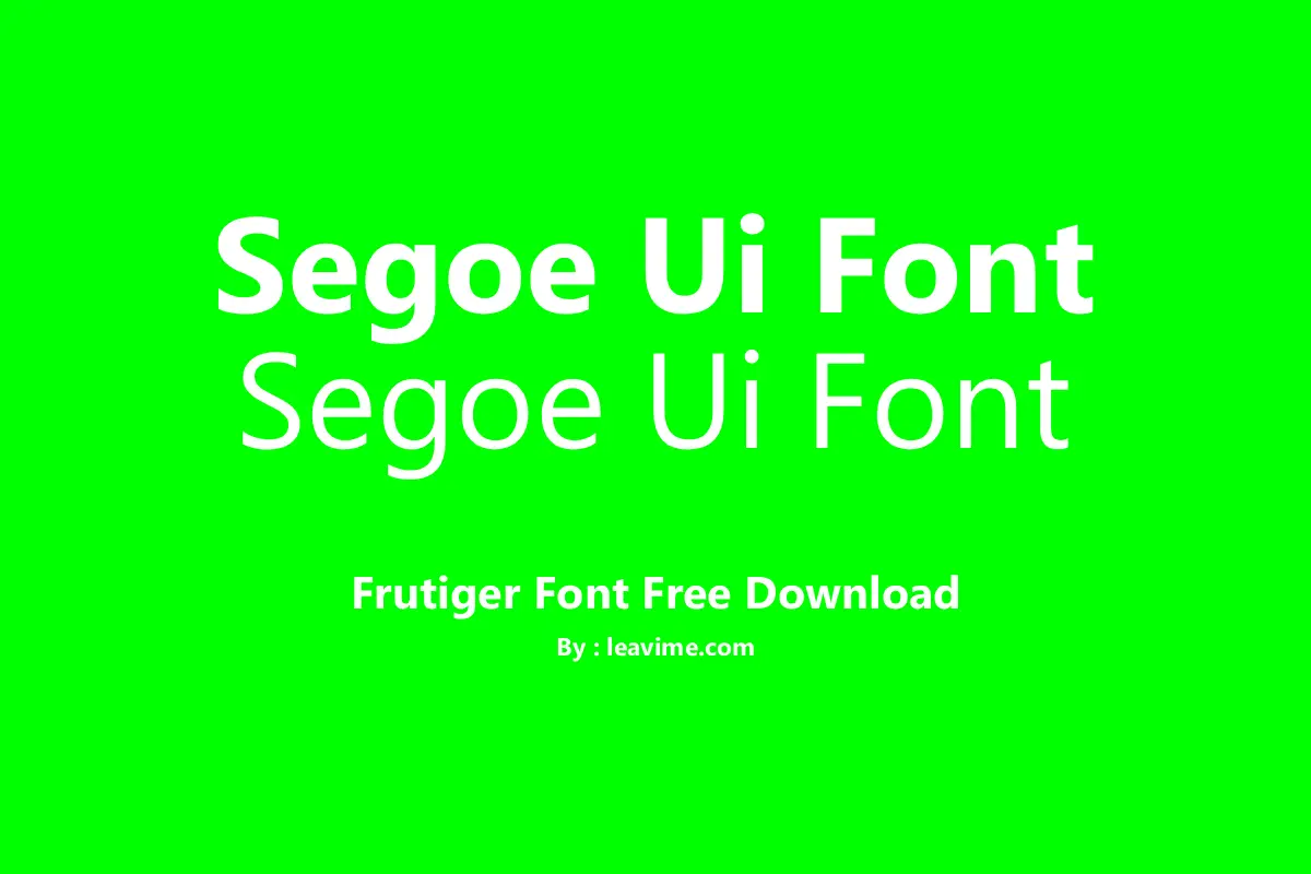 Segoe Ui Font