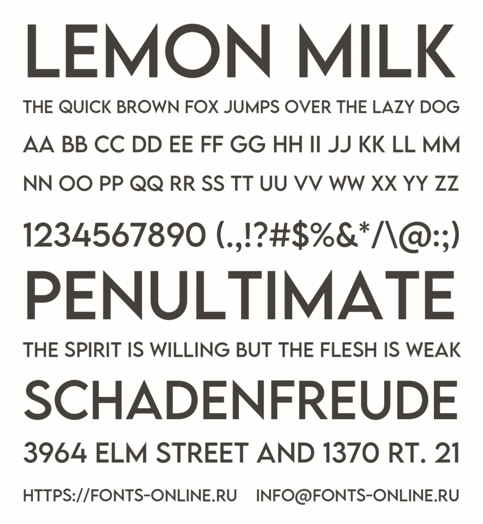 lemon and milk font