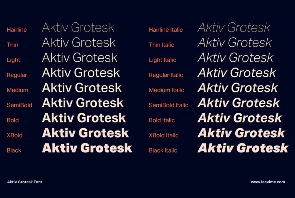 Aktiv Grotesk Font