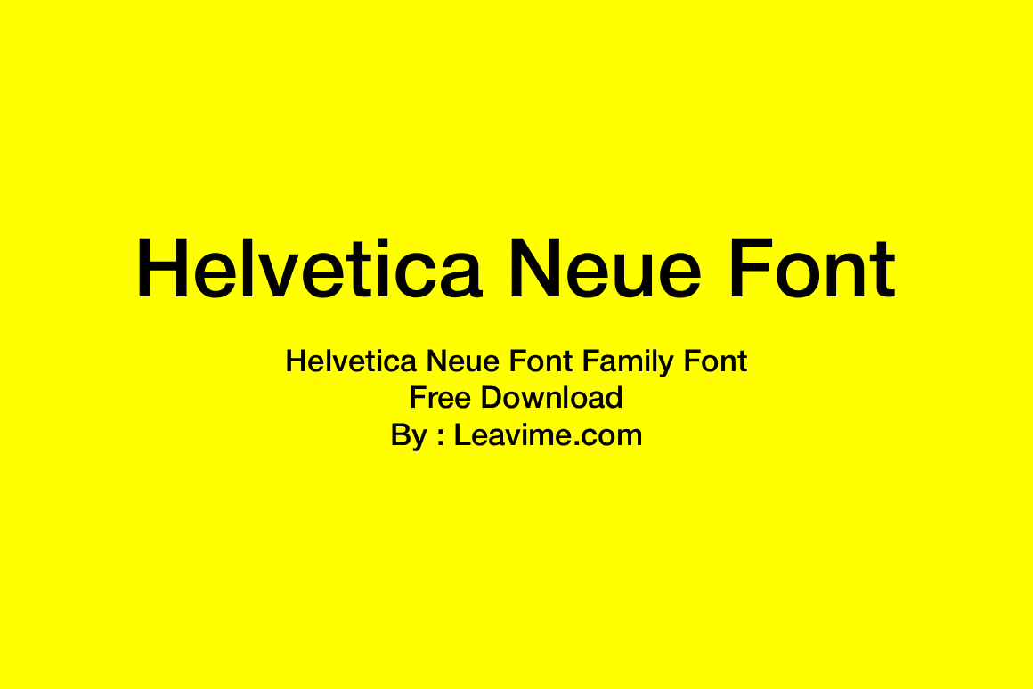 Helvetica Neue
